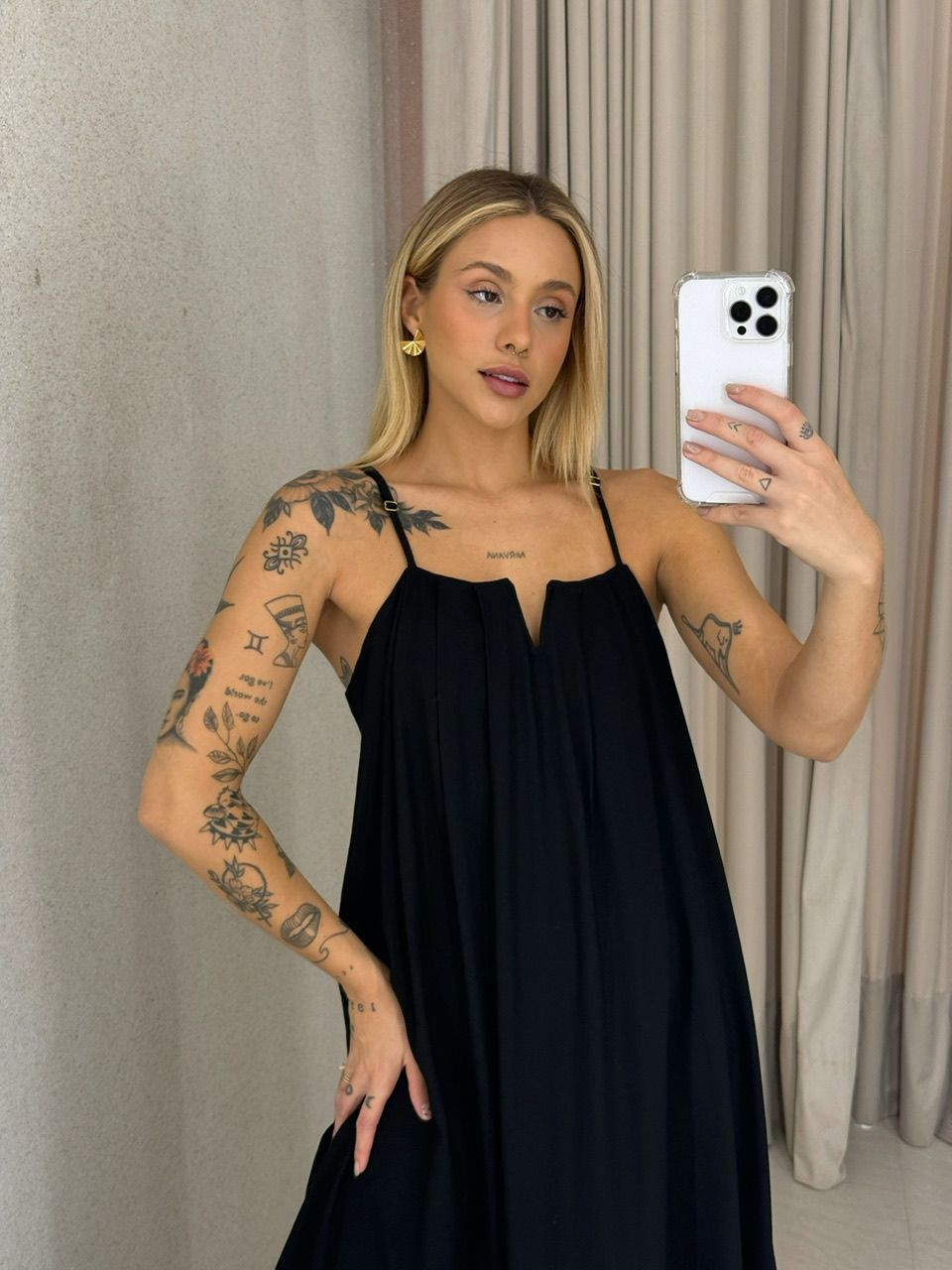 VESTIDO LUDMILA ALÇA preto
