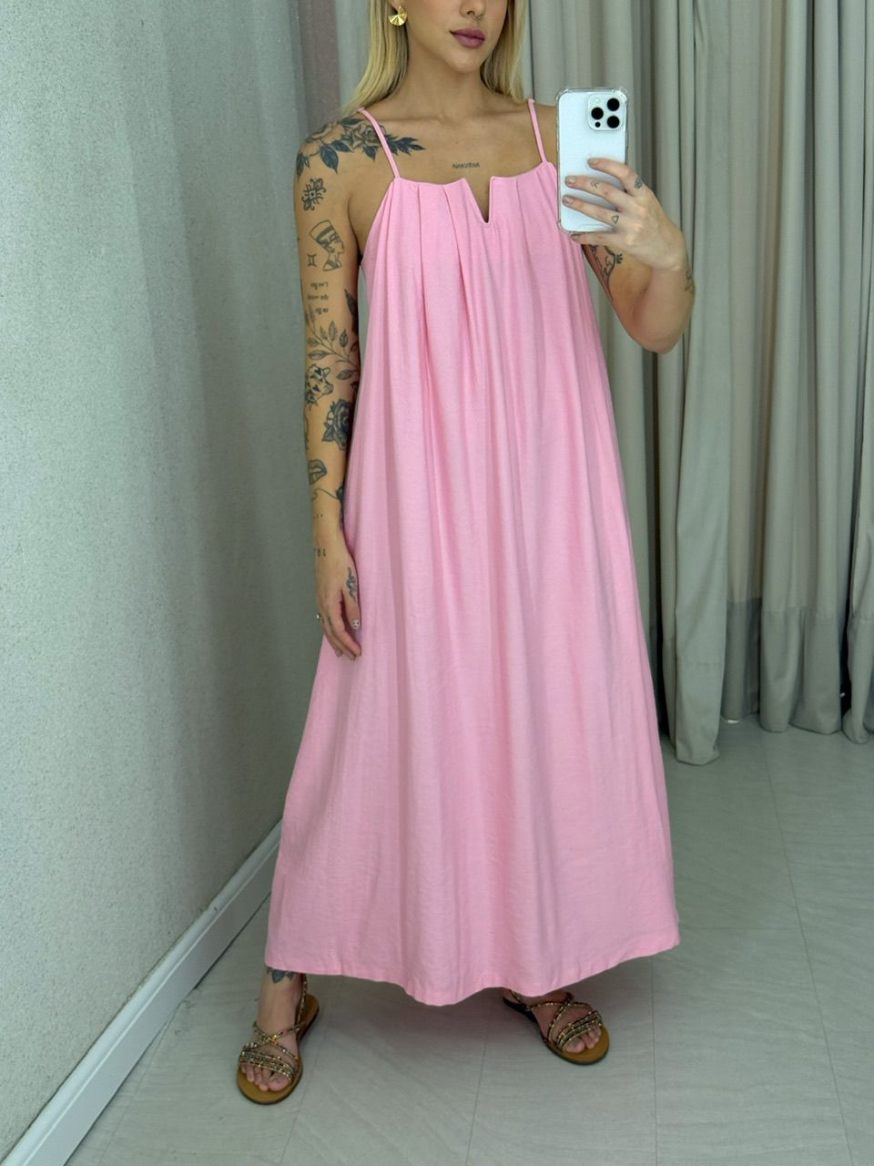 VESTIDO LUDMILA ALÇA Rosa