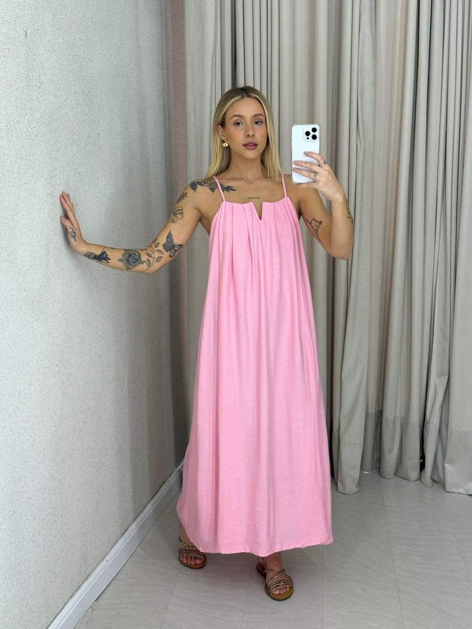 VESTIDO LUDMILA ALÇA Rosa