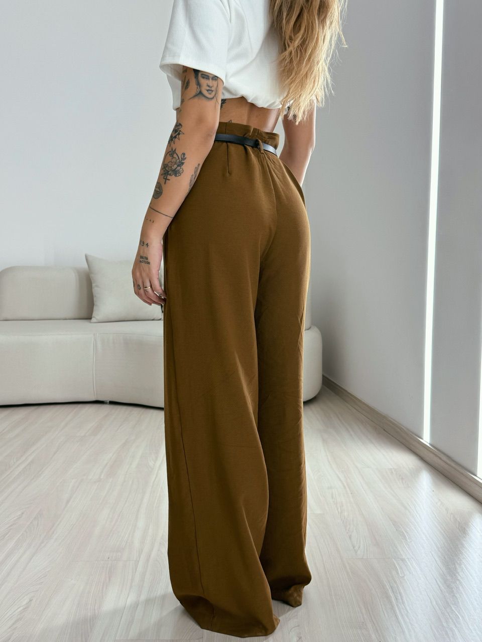 CALÇA JÚLIA PANTALONA SÉPIA