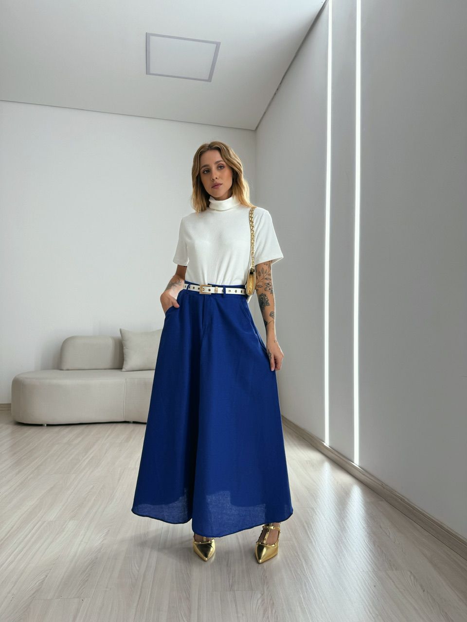 SAIA RAFAELA 02 LINHO AZUL