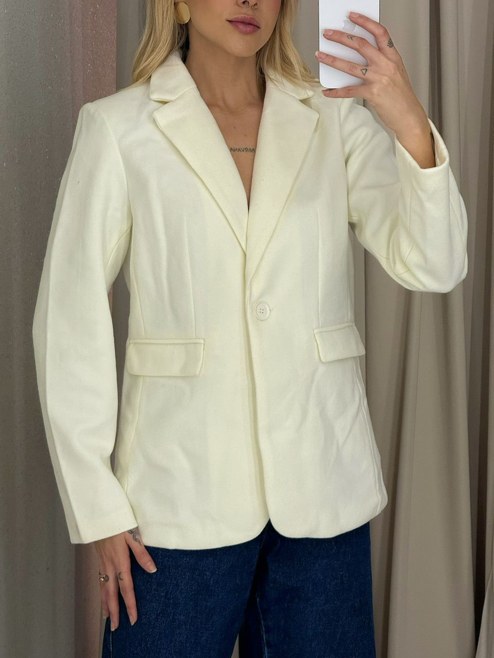 BLAZER CÁSSIA LÃ BATIDA OFF
