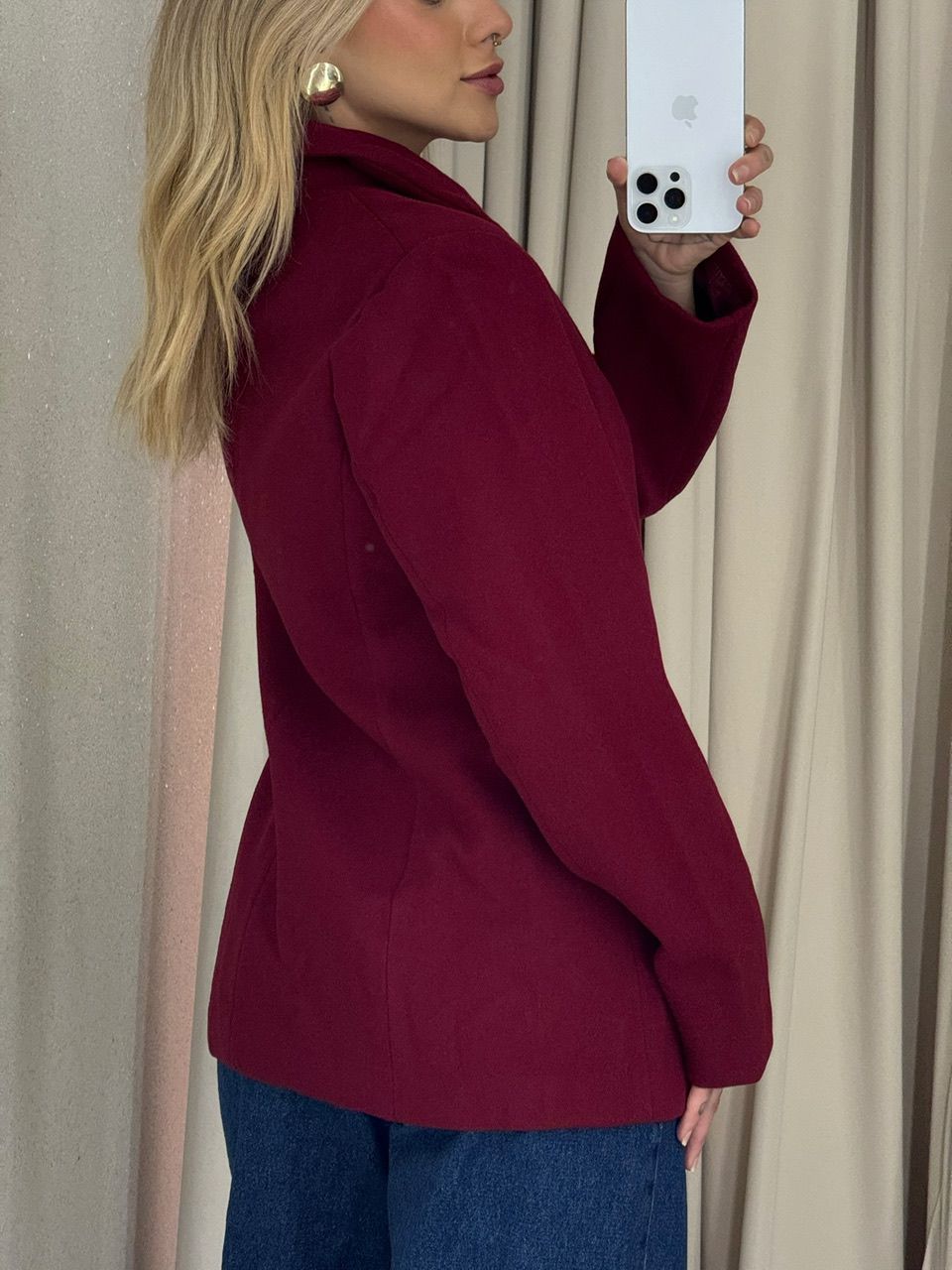 BLAZER CÁSSIA LÃ BATIDA VINHO