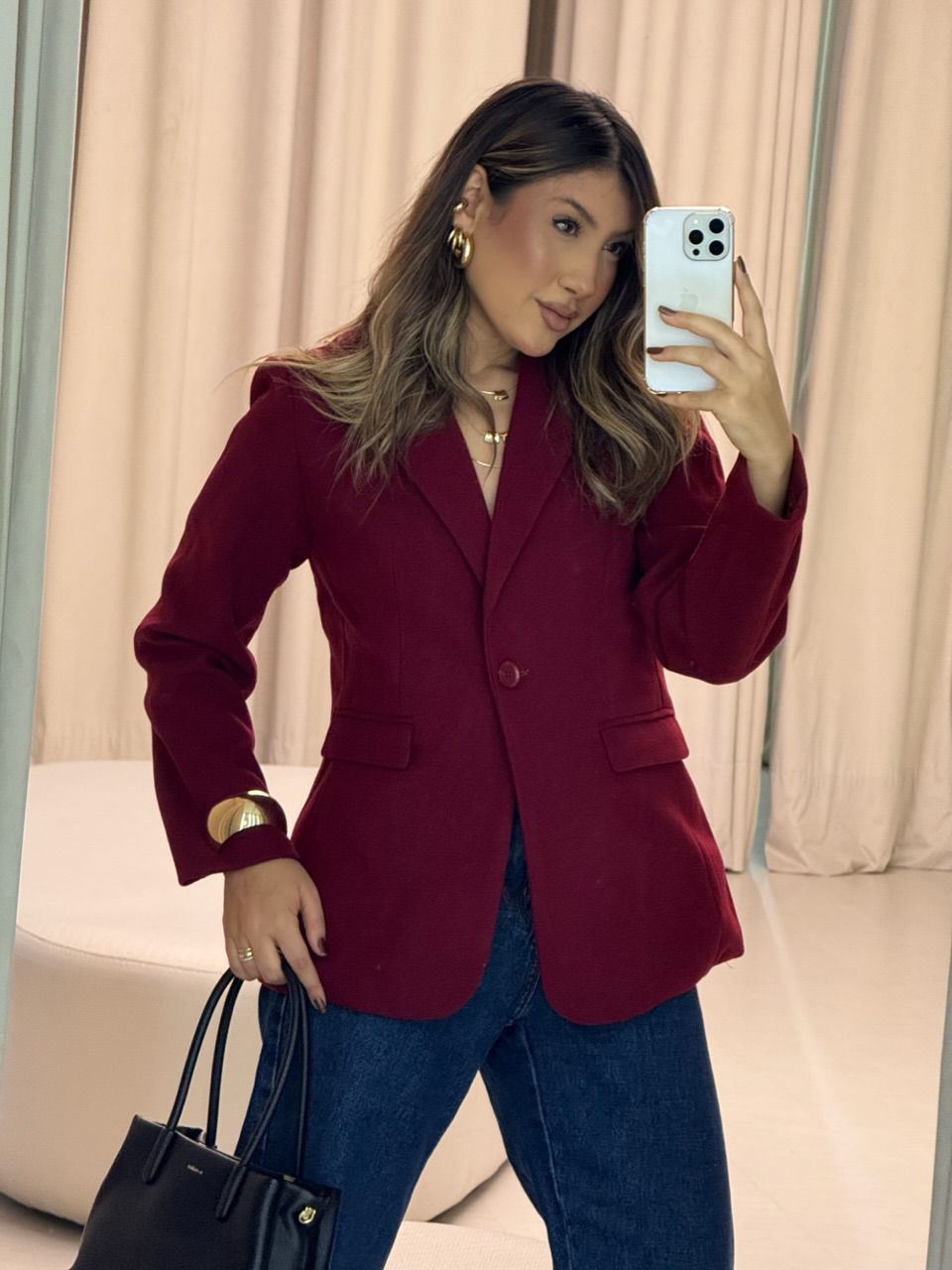 BLAZER CÁSSIA LÃ BATIDA VINHO