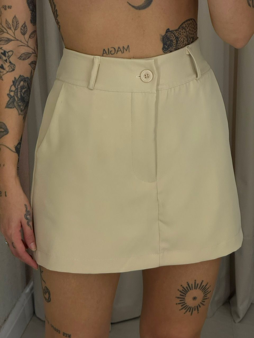 CONJUNTO IVANA SHORT SAIA NUDE