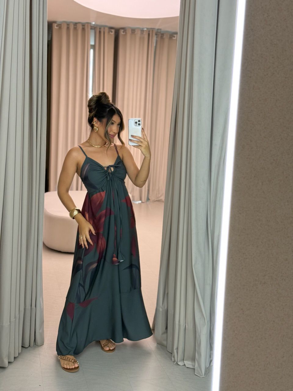 VESTIDO NÍDIA FLOR VERDE
