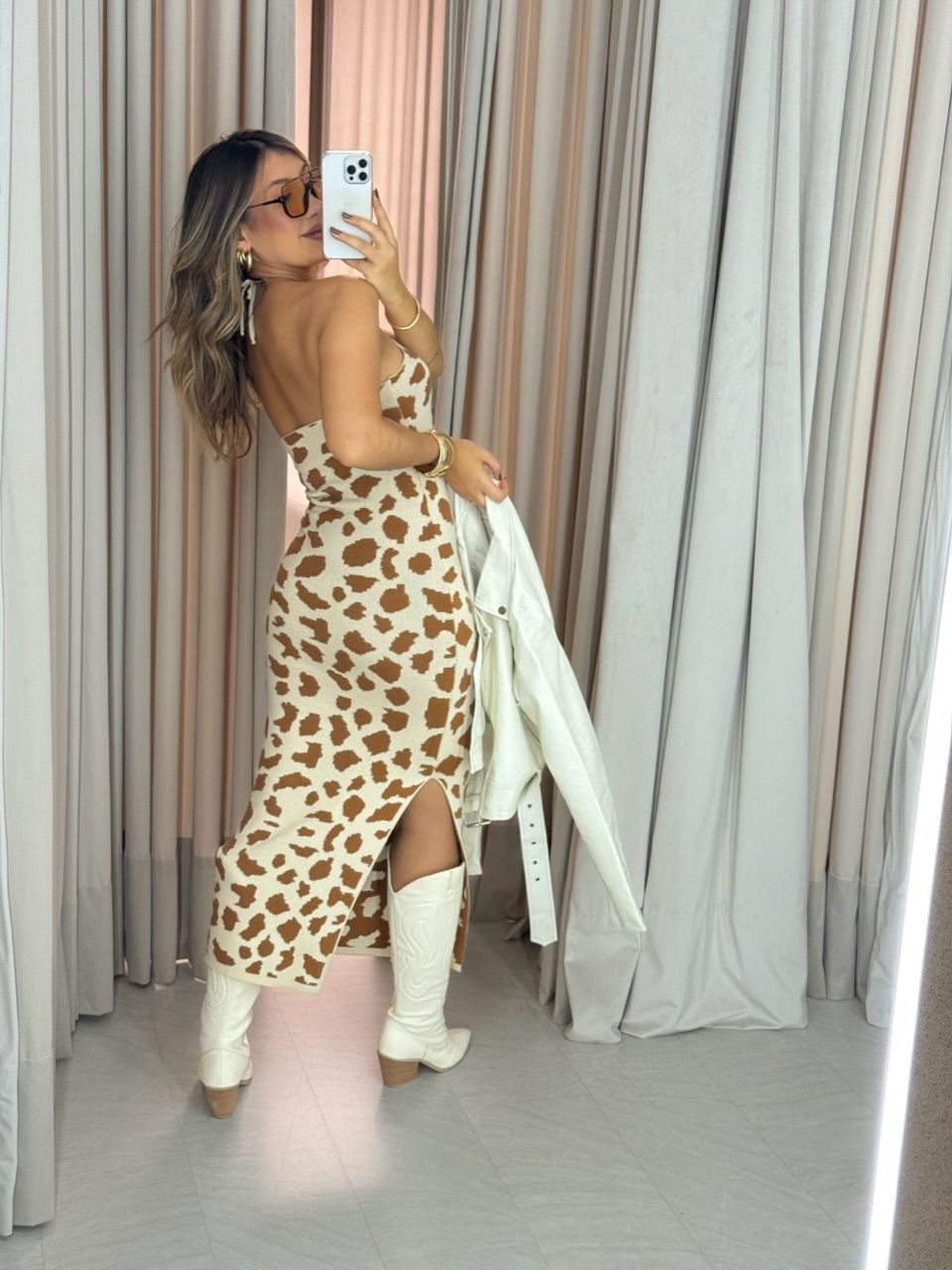 VESTIDO NICOLY TRICOT Caramelo