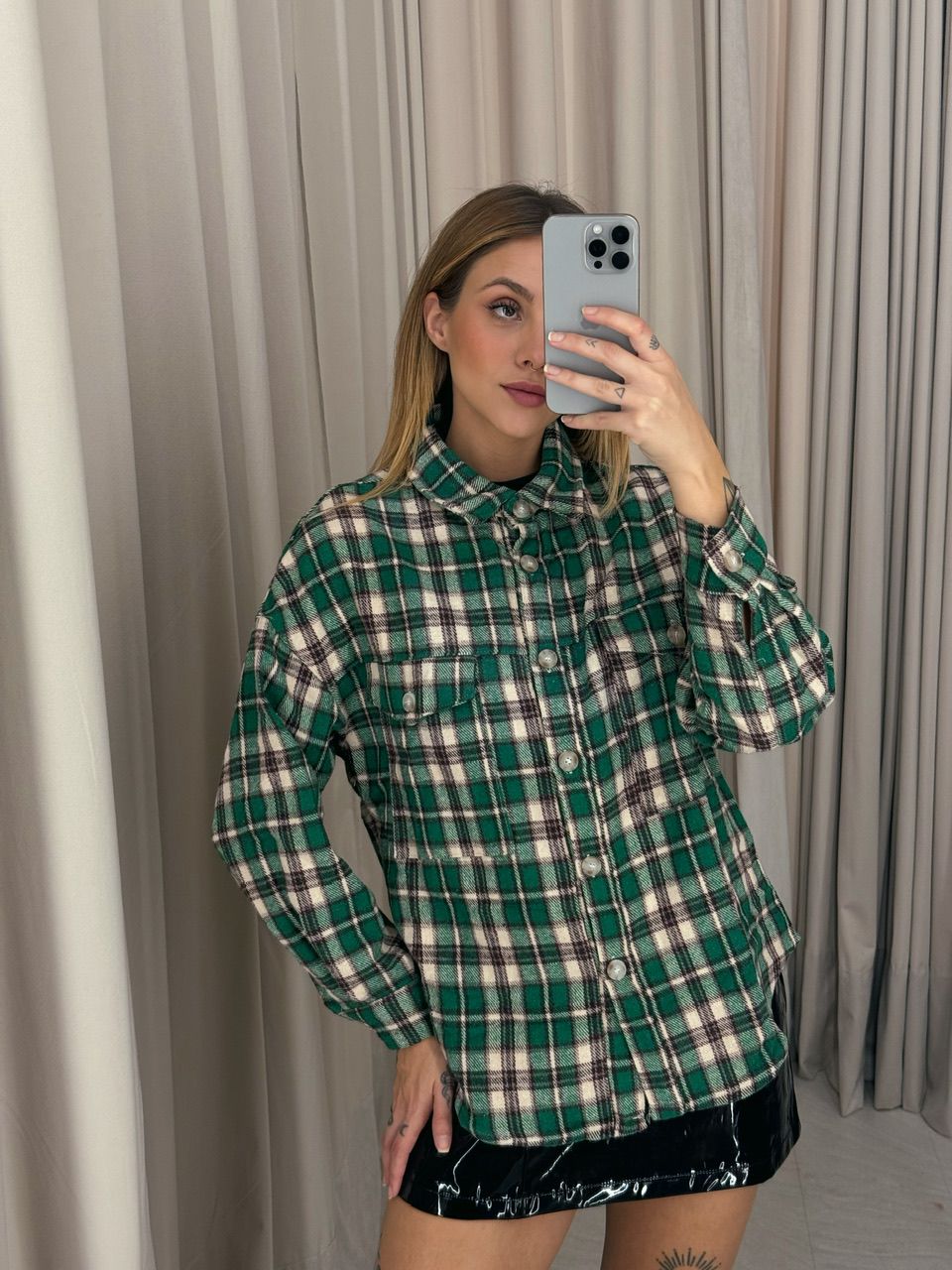 CAMISA SANDRA XADREZ VERDE