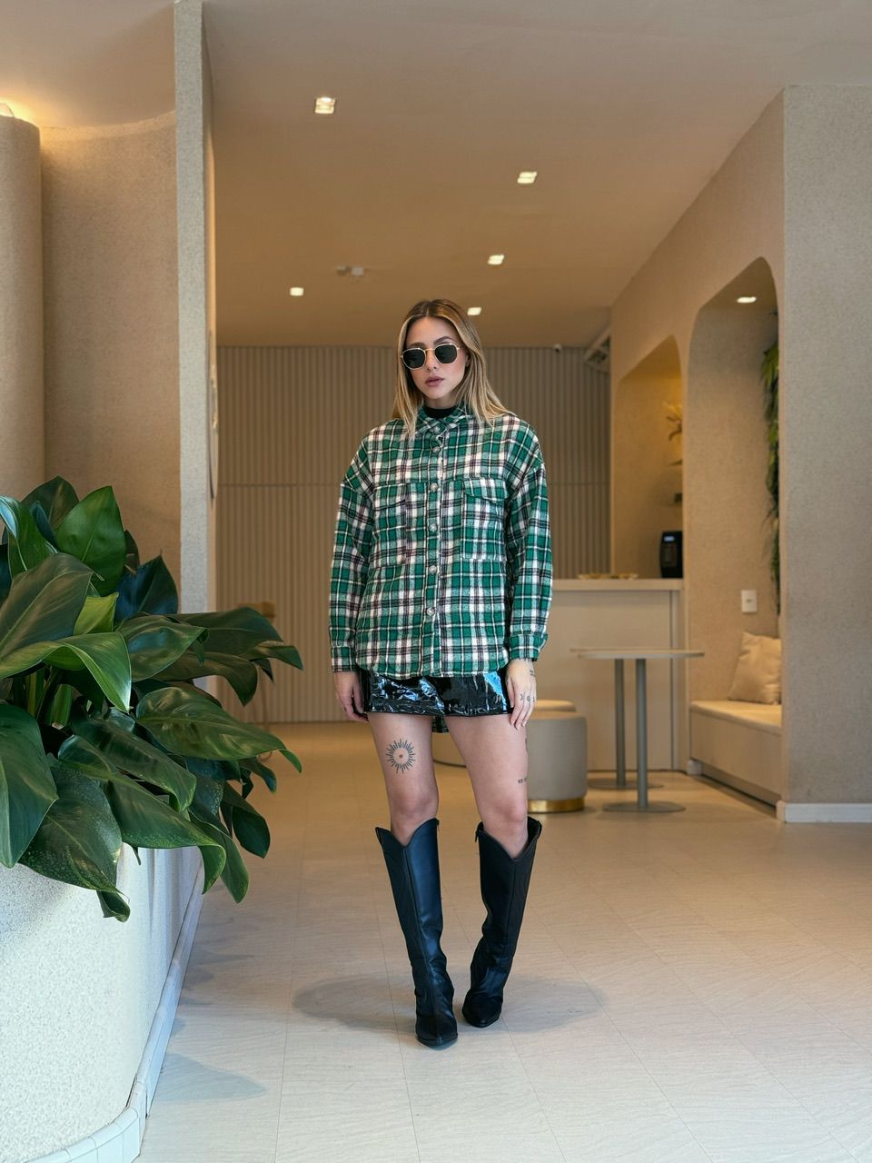 CAMISA SANDRA XADREZ VERDE