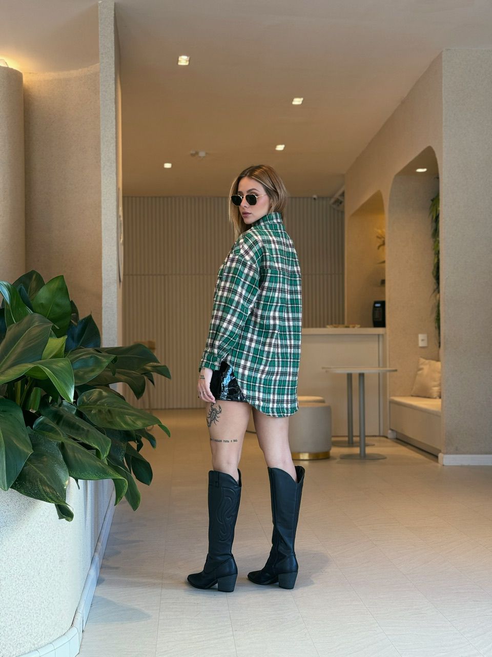 CAMISA SANDRA XADREZ VERDE