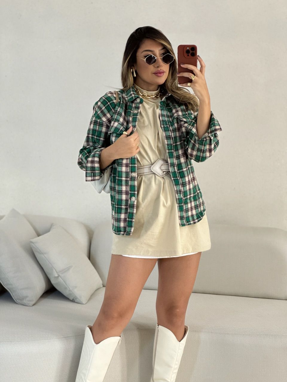 CAMISA SANDRA XADREZ VERDE