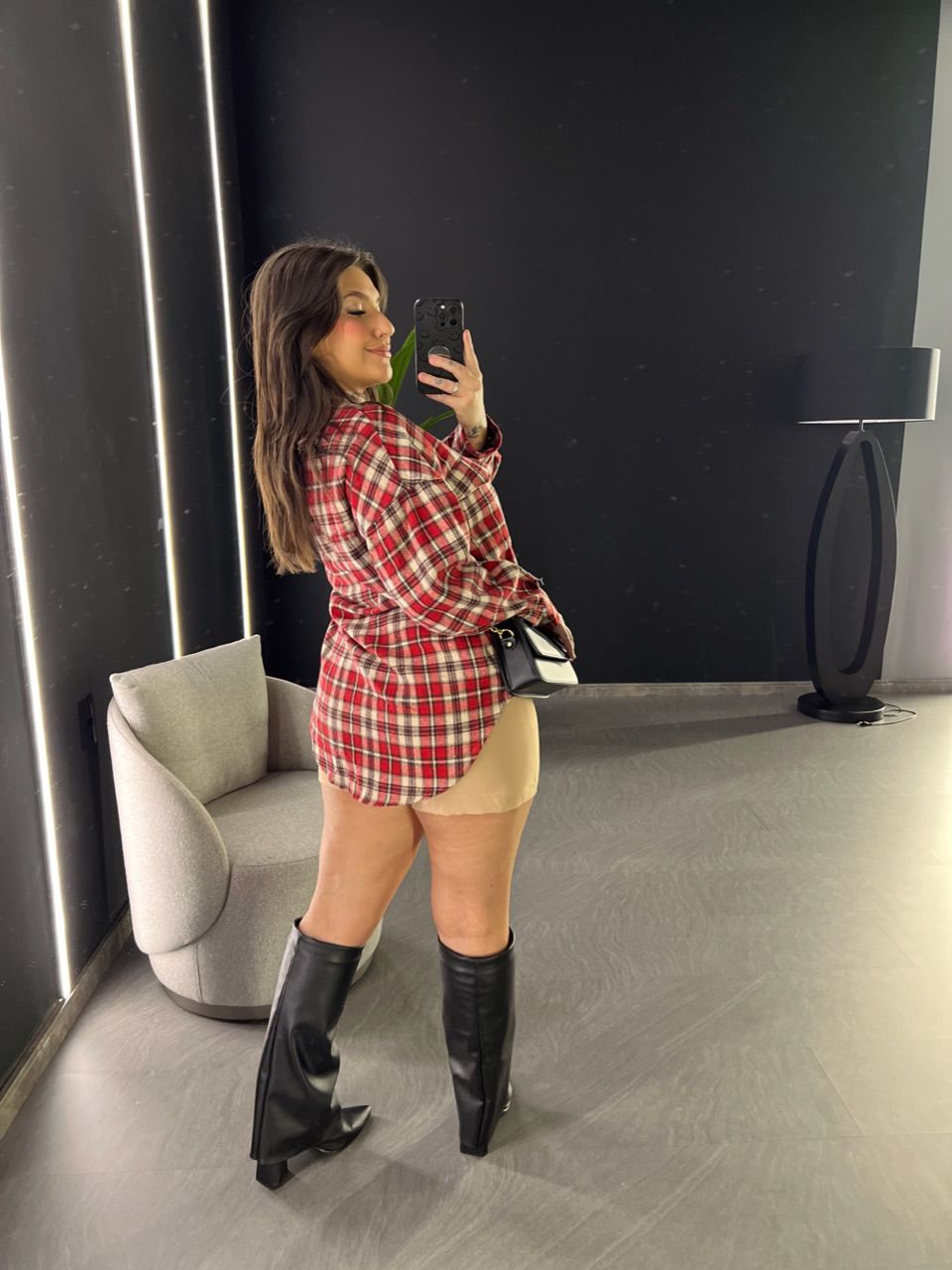 CAMISA SANDRA XADREZ VERMELHA