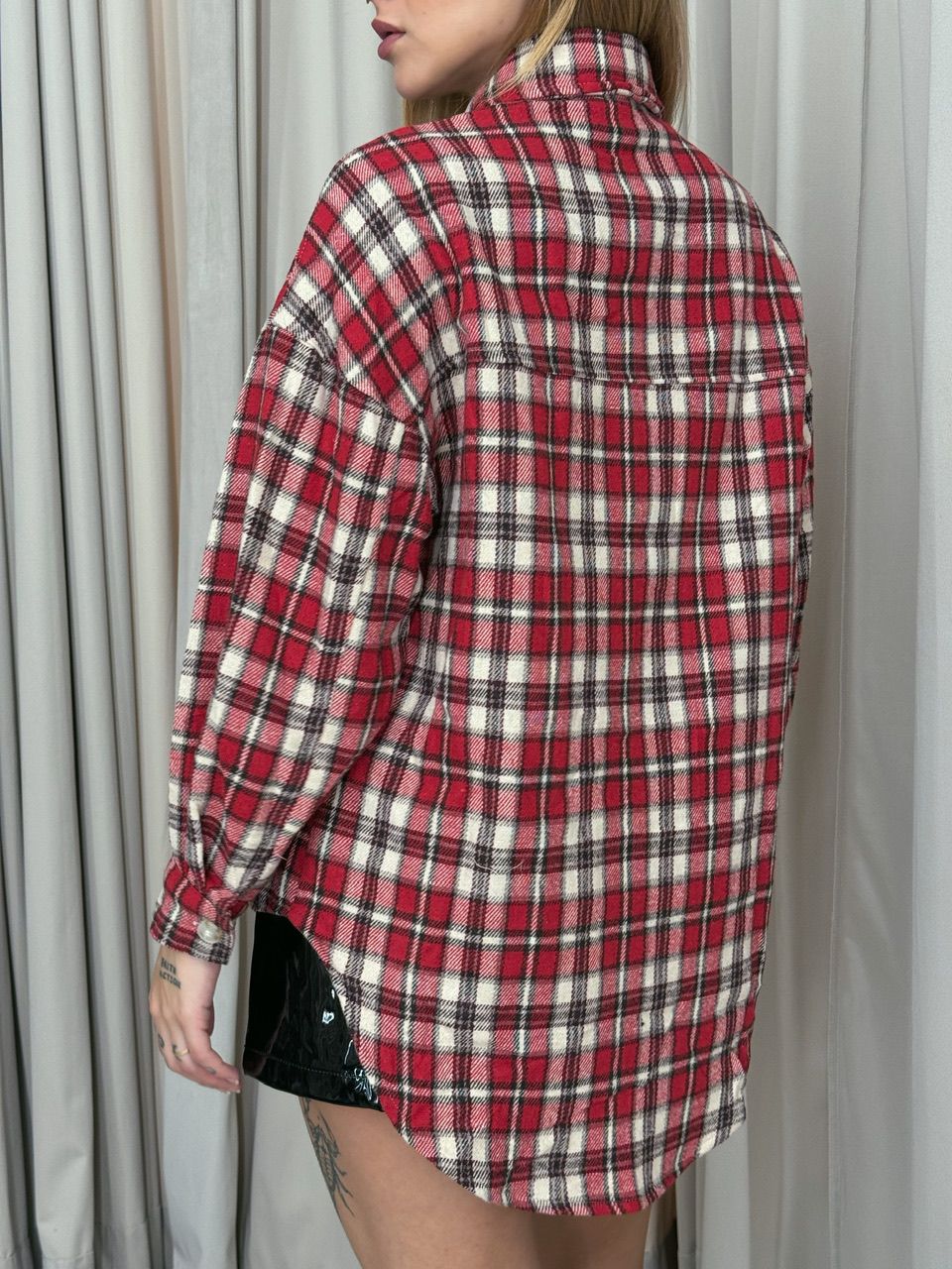CAMISA SANDRA XADREZ VERMELHA