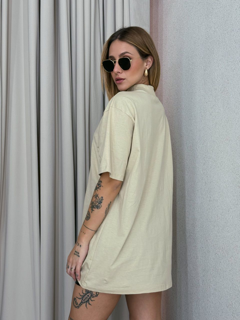 CAMISETÃO AMORA BÁSICO MARFIM