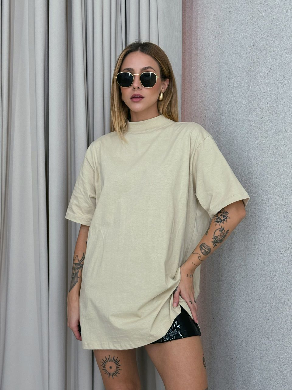 CAMISETÃO AMORA BÁSICO MARFIM