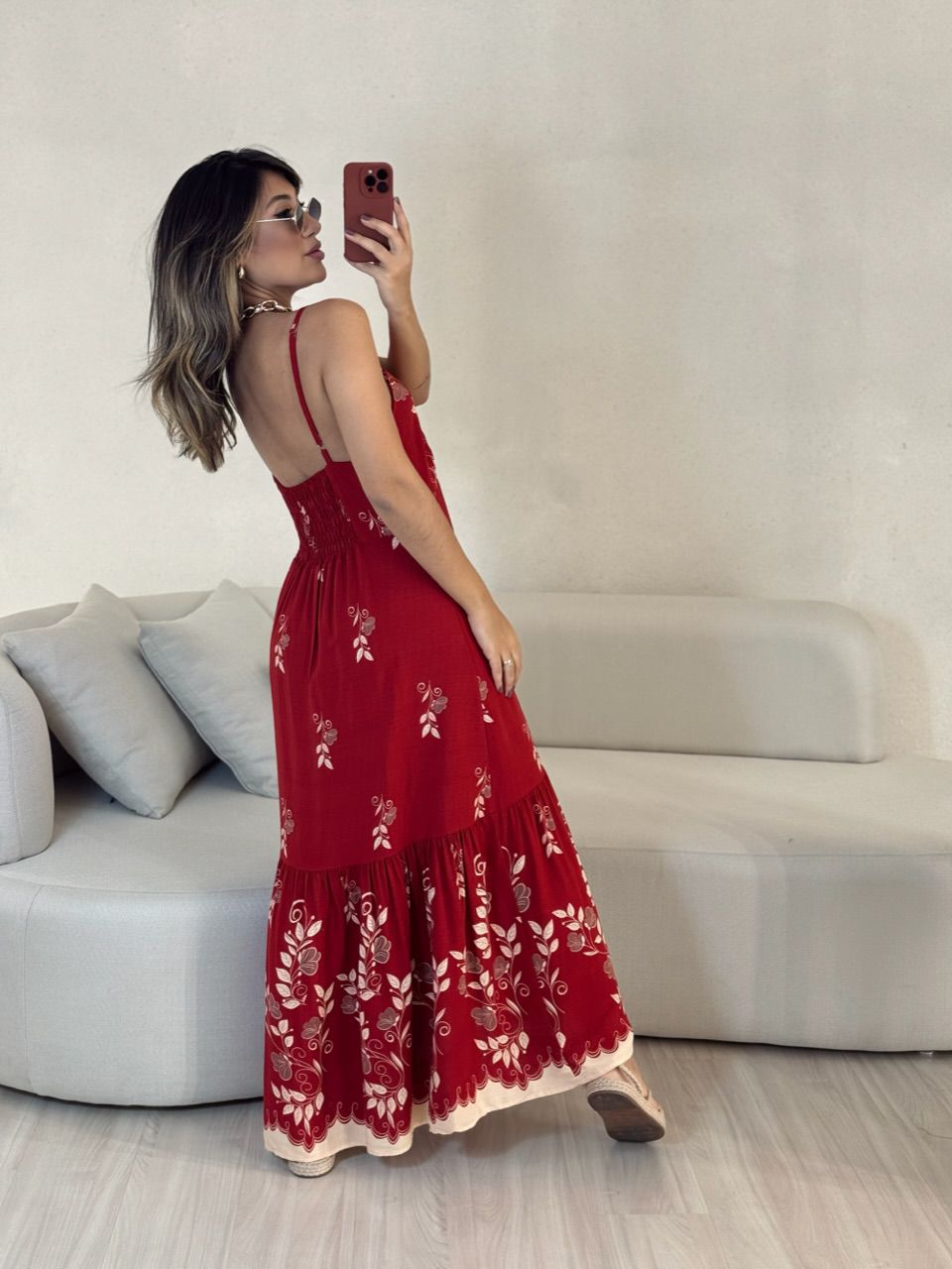 VESTIDO ANA MÁRCIA ESTAMPADO VERMELHO