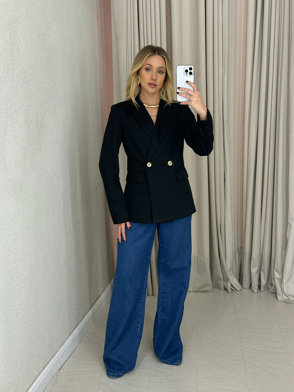 BLAZER BETINA ALFAIATARIA PRETO