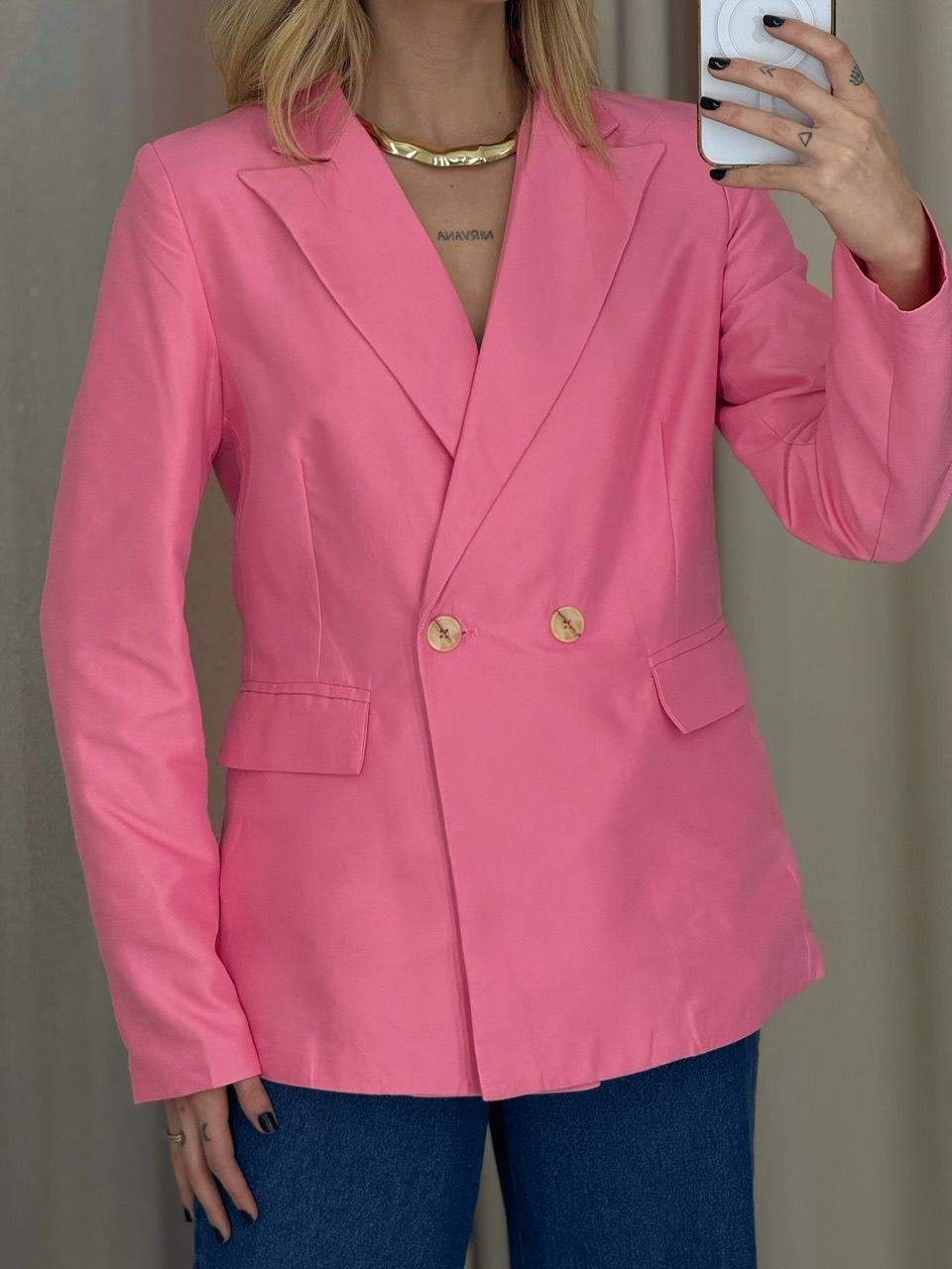 BLAZER BETINA ALFAIATARIA ROSA
