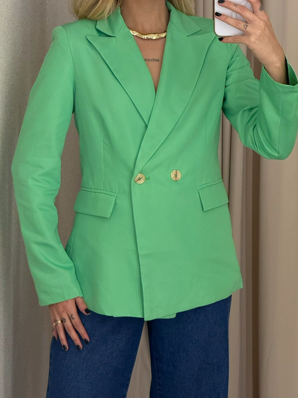 BLAZER BETINA ALFAIATARIA VERDE