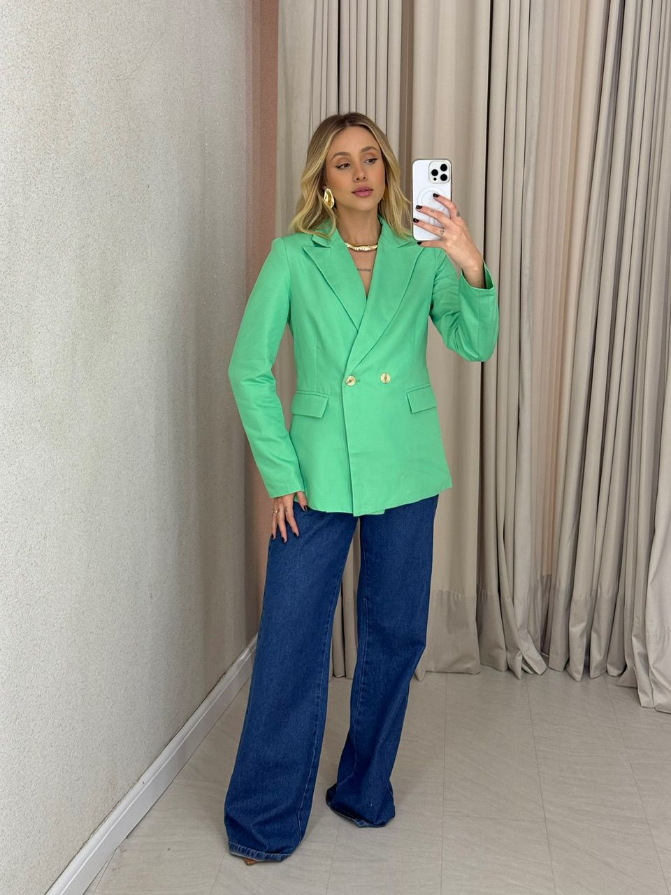 BLAZER BETINA ALFAIATARIA VERDE