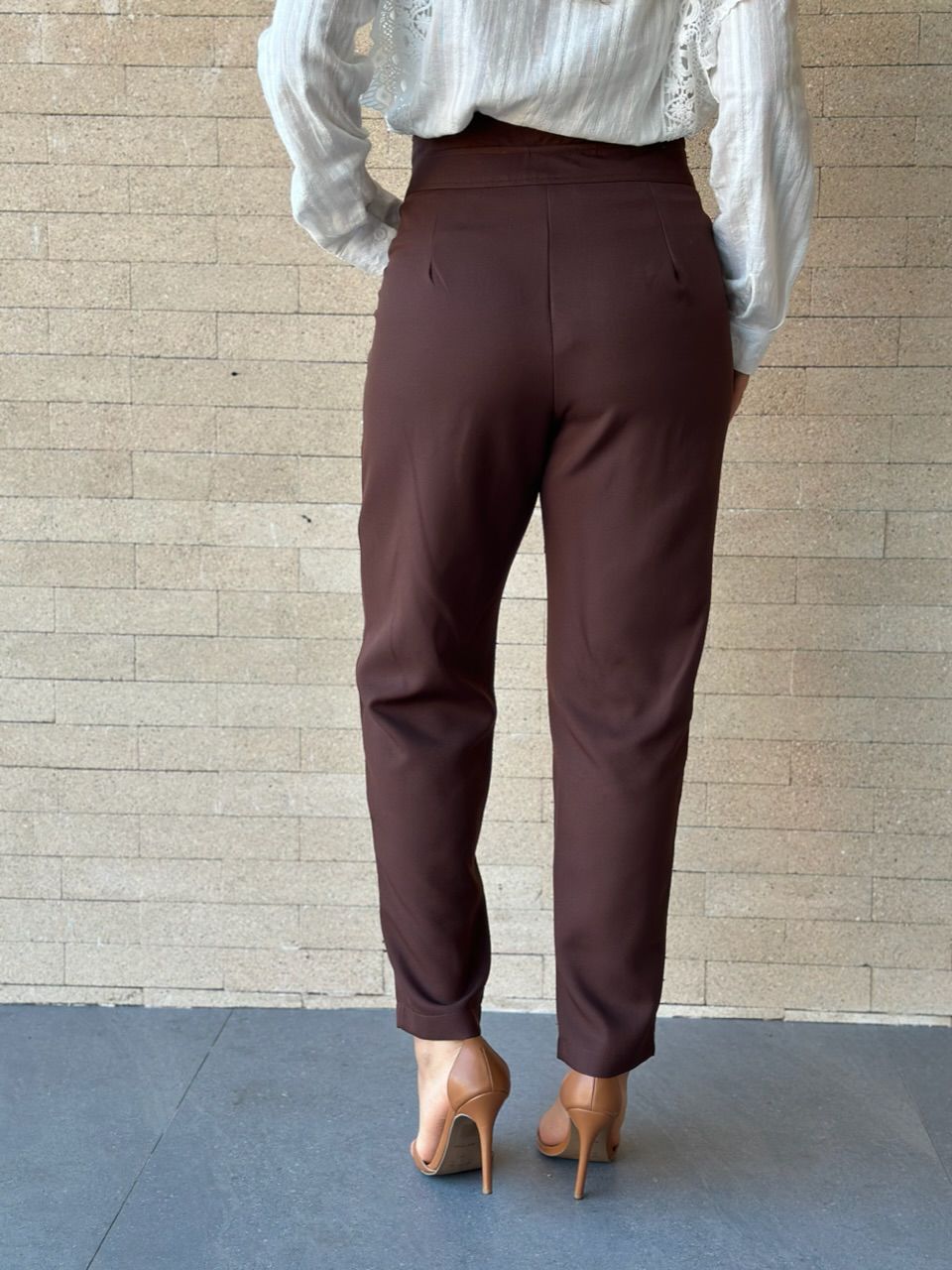 CALÇA ANDREZA SKINNY MARROM