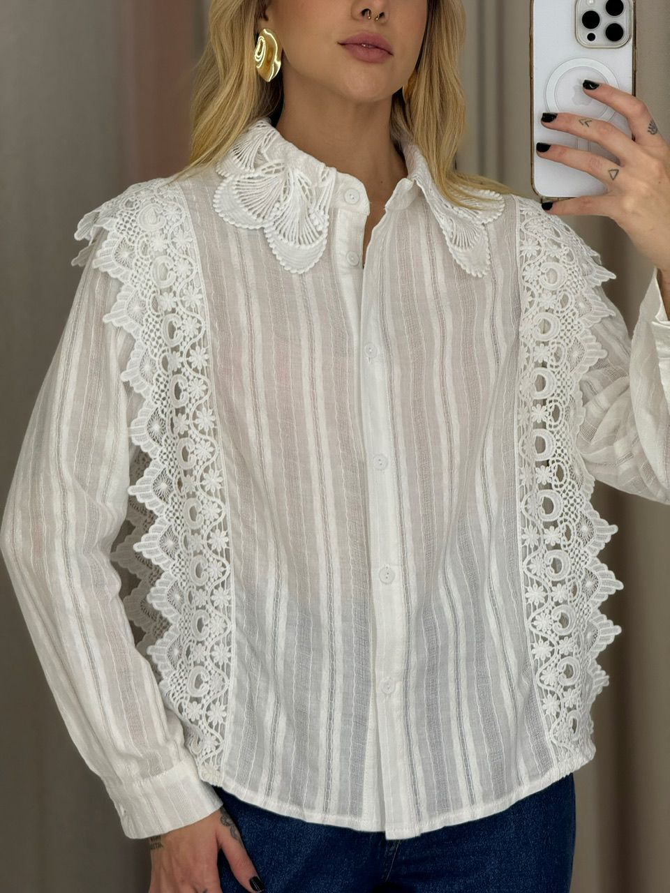 CAMISA KEYLA GUIPIR OFF