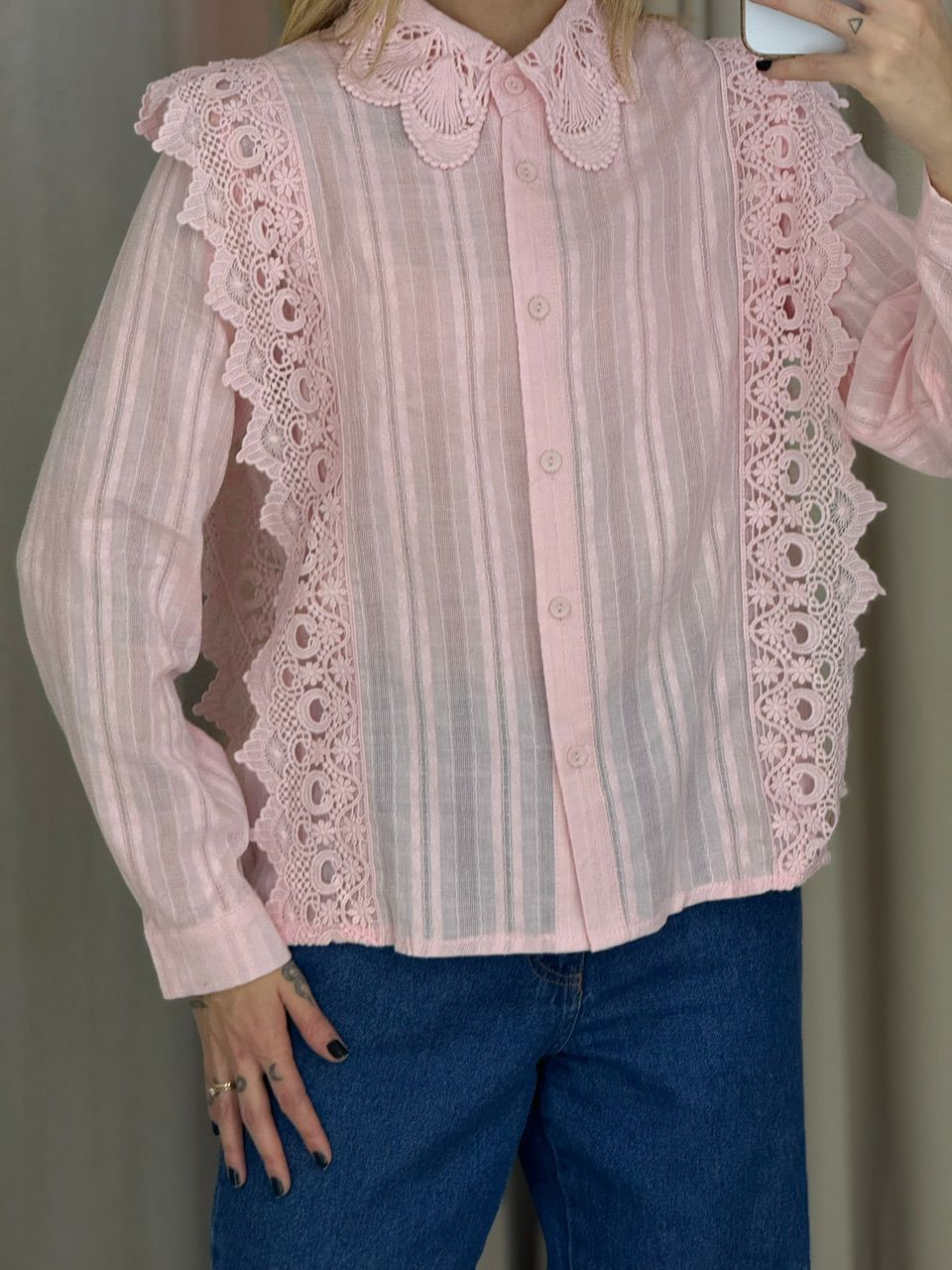 CAMISA KEYLA GUIPIR ROSA