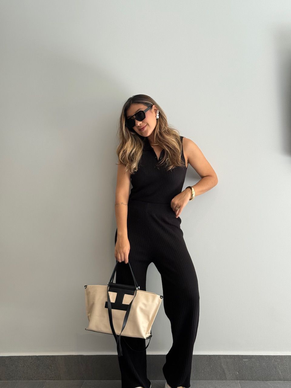CONJUNTO MARIANE CALÇA PRETO - 0065230032 - CAROLLA FERRARO