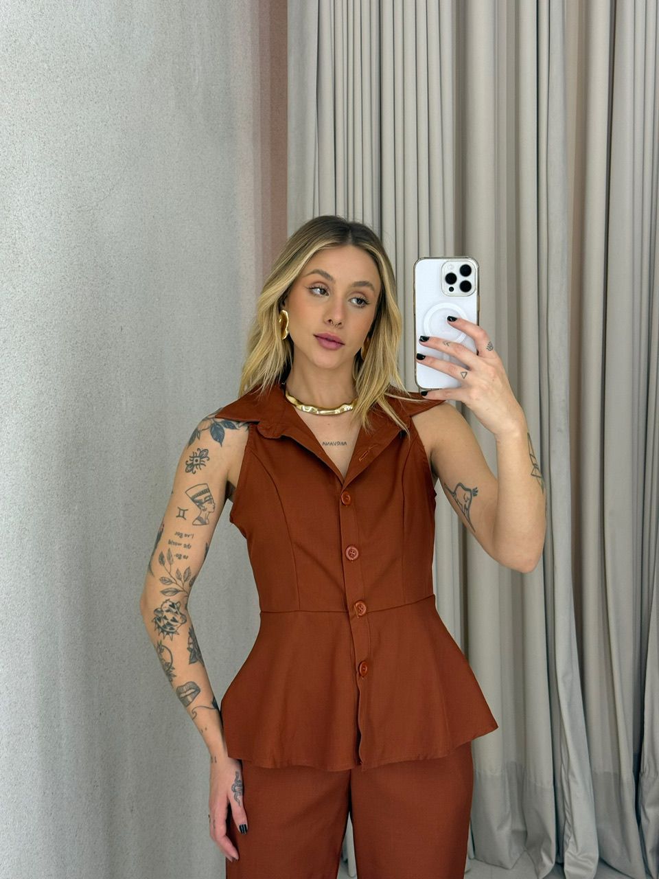 CONJUNTO JULIETTE CALÇA TELHA