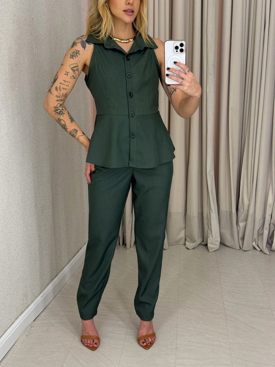 CONJUNTO JULIETTE CALÇA VERDE