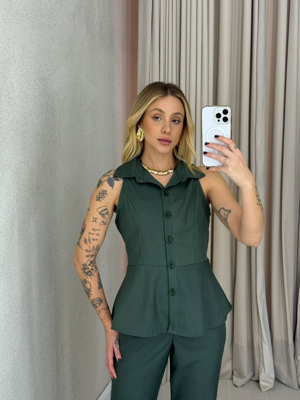 CONJUNTO JULIETTE CALÇA VERDE