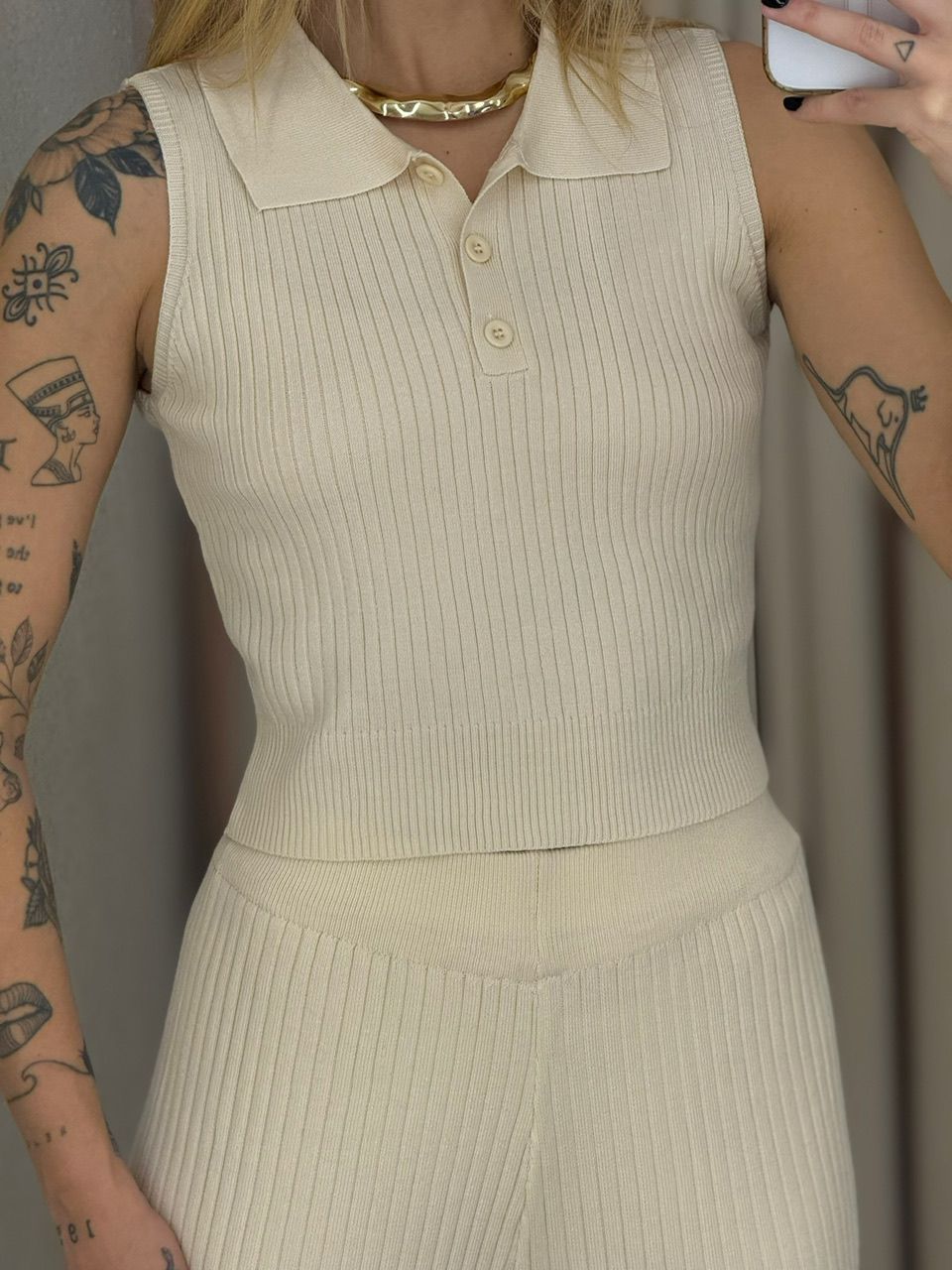 CONJUNTO MARIANE CALÇA AREIA