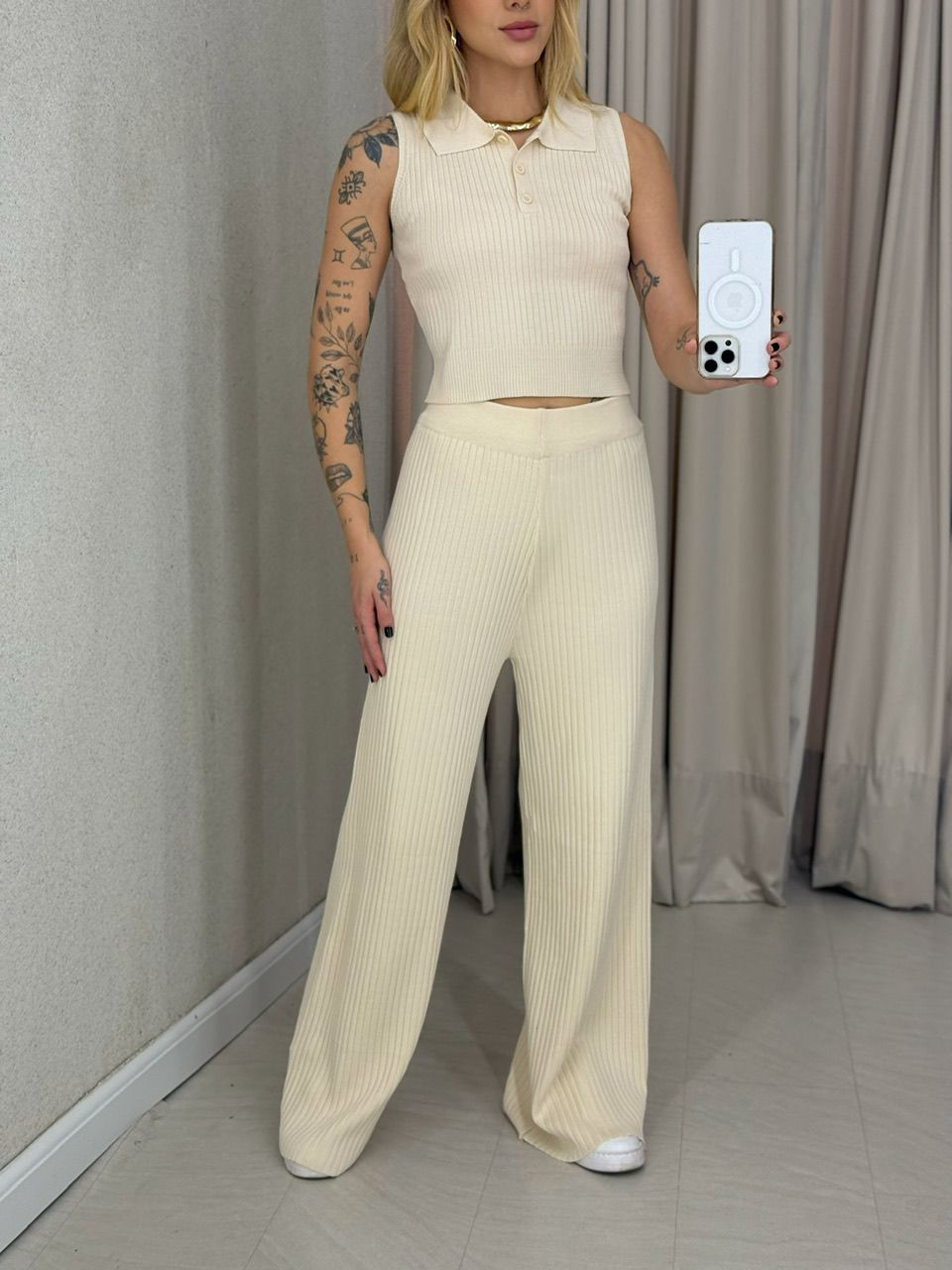 CONJUNTO MARIANE CALÇA AREIA