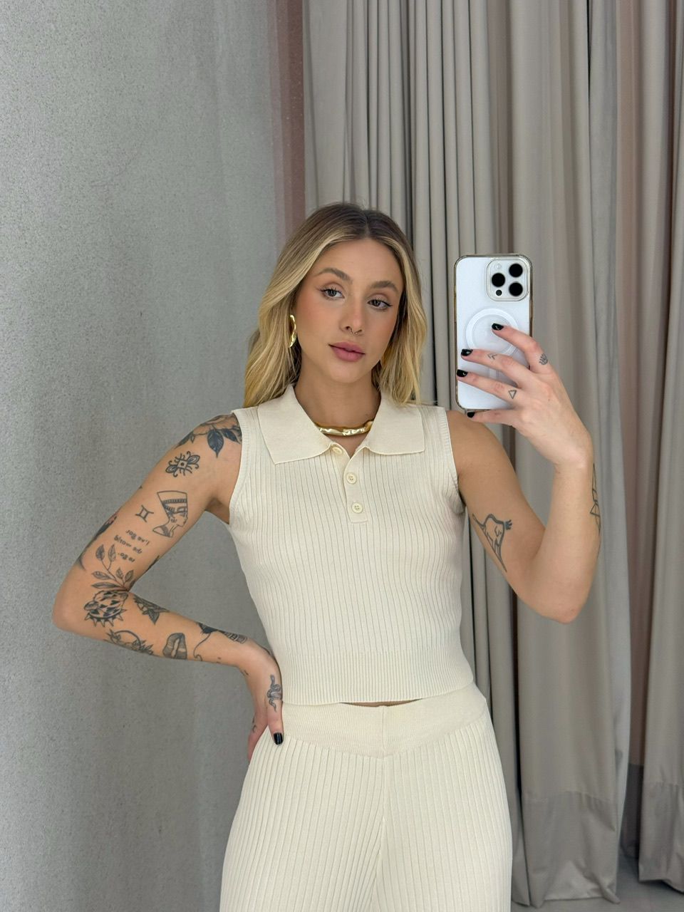 CONJUNTO MARIANE CALÇA AREIA