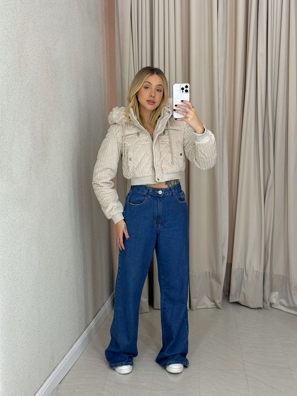 PUFFER ERIKA PELINHOS AREIA