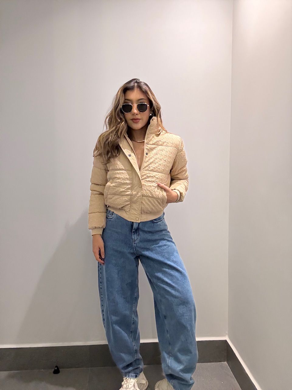 PUFFER KATIA TEXTURIZADA NUDE