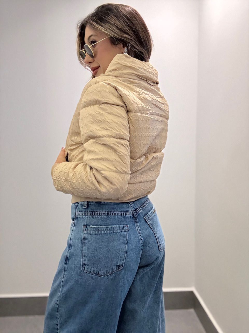 PUFFER KATIA TEXTURIZADA NUDE