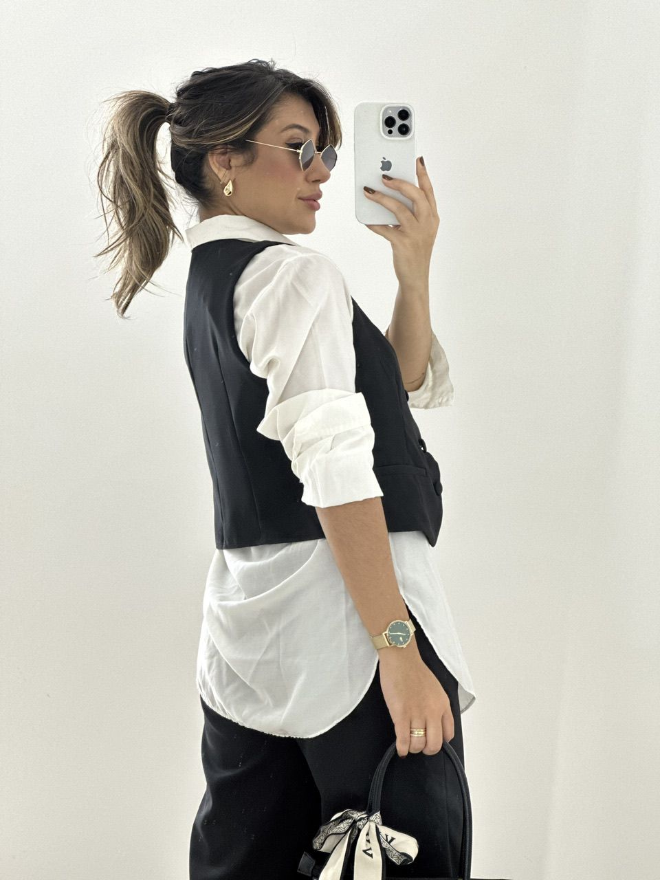 CONJUNTO COLETE COM CALÇA PRETO