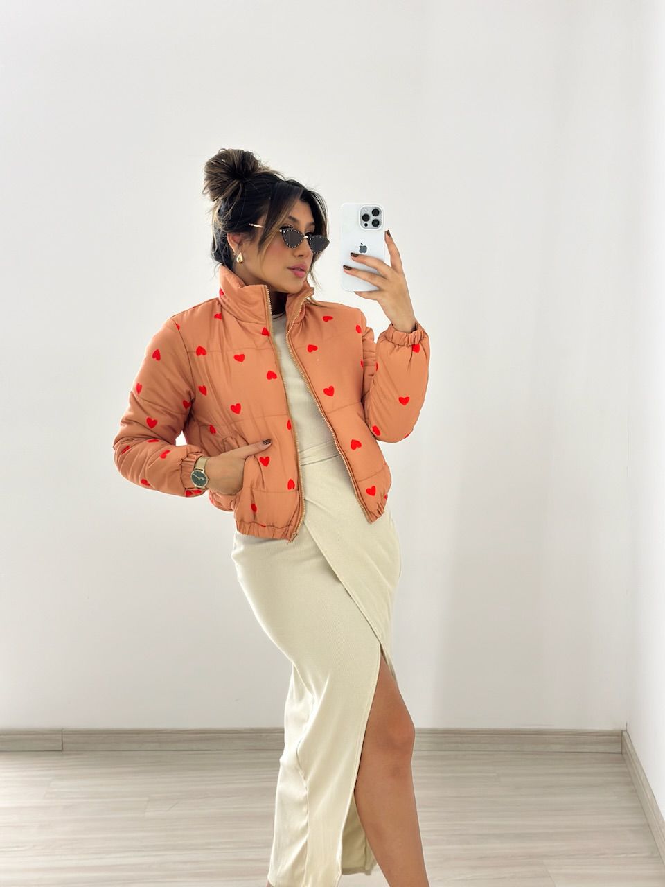 PUFFER CORAÇÕES NUDE - 0053840049 - CAROLLA FERRARO