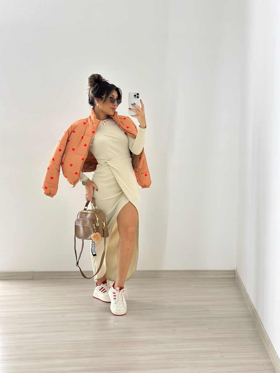 PUFFER CORAÇÕES NUDE