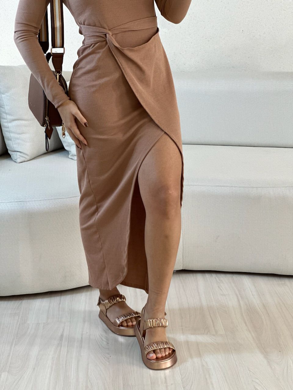 VESTIDO ALANA 02 CANELADO NUDE