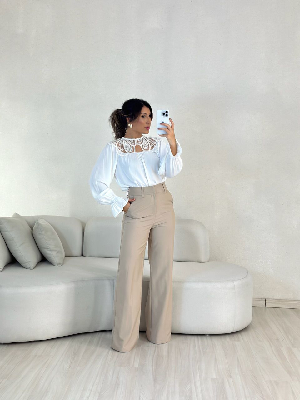 CALÇA TATIANA PANTALONA NUDE