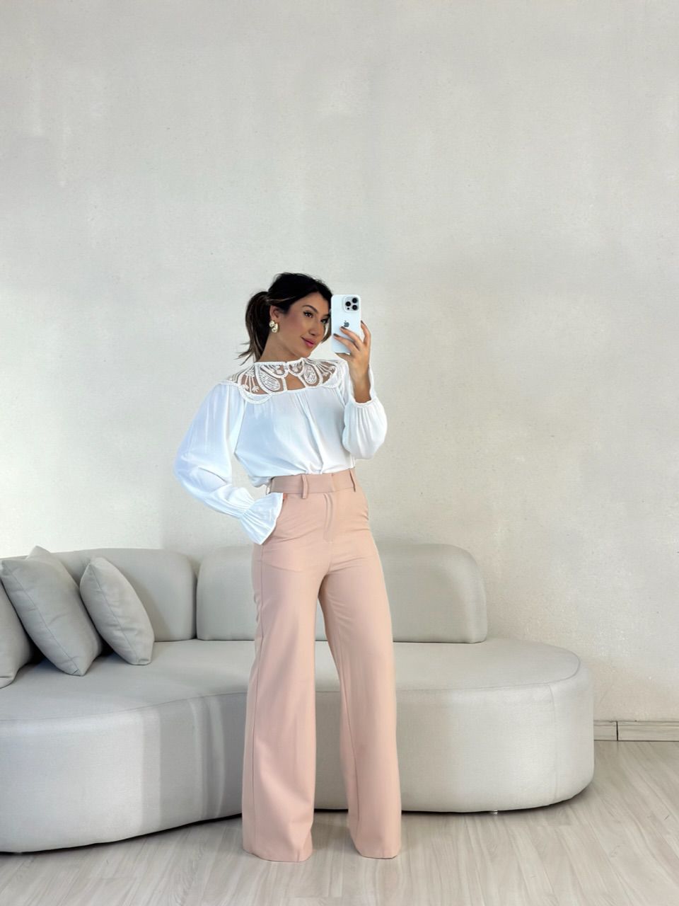 CALÇA TATIANA PANTALONA ROSÊ