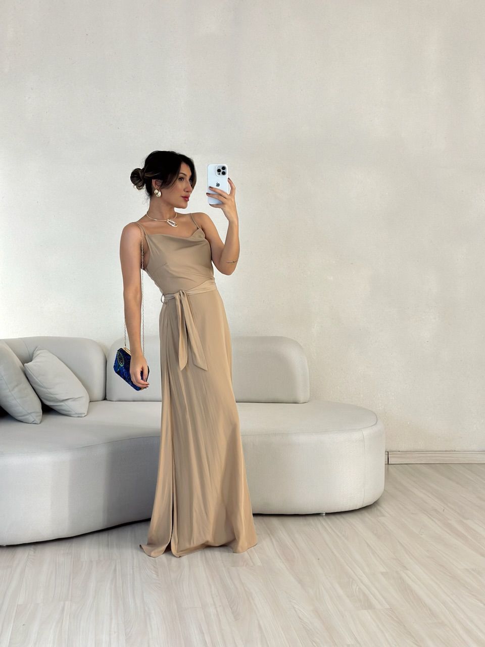 VESTIDO VANESSA ALÇA Nude