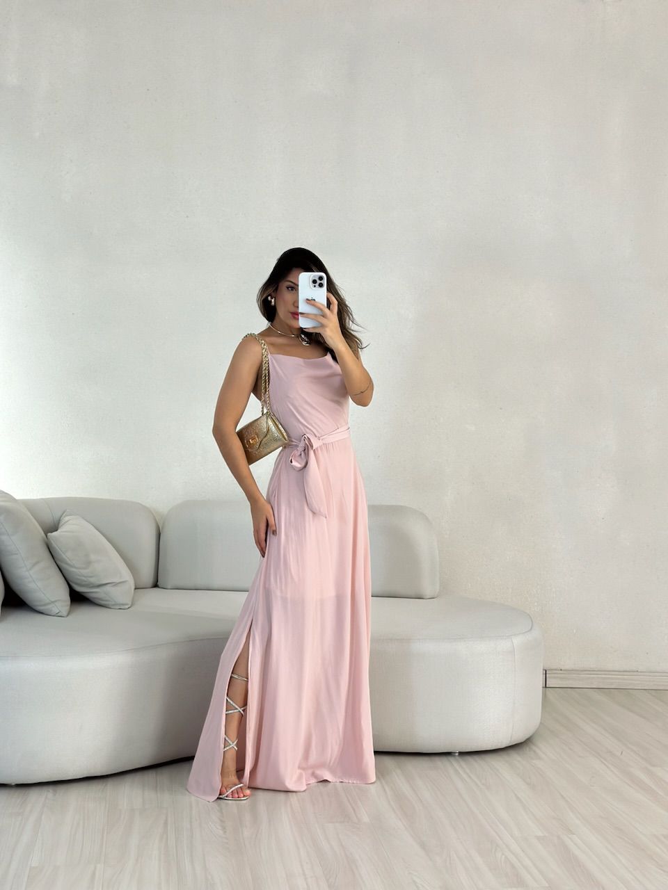 VESTIDO VANESSA ALÇA Rosê