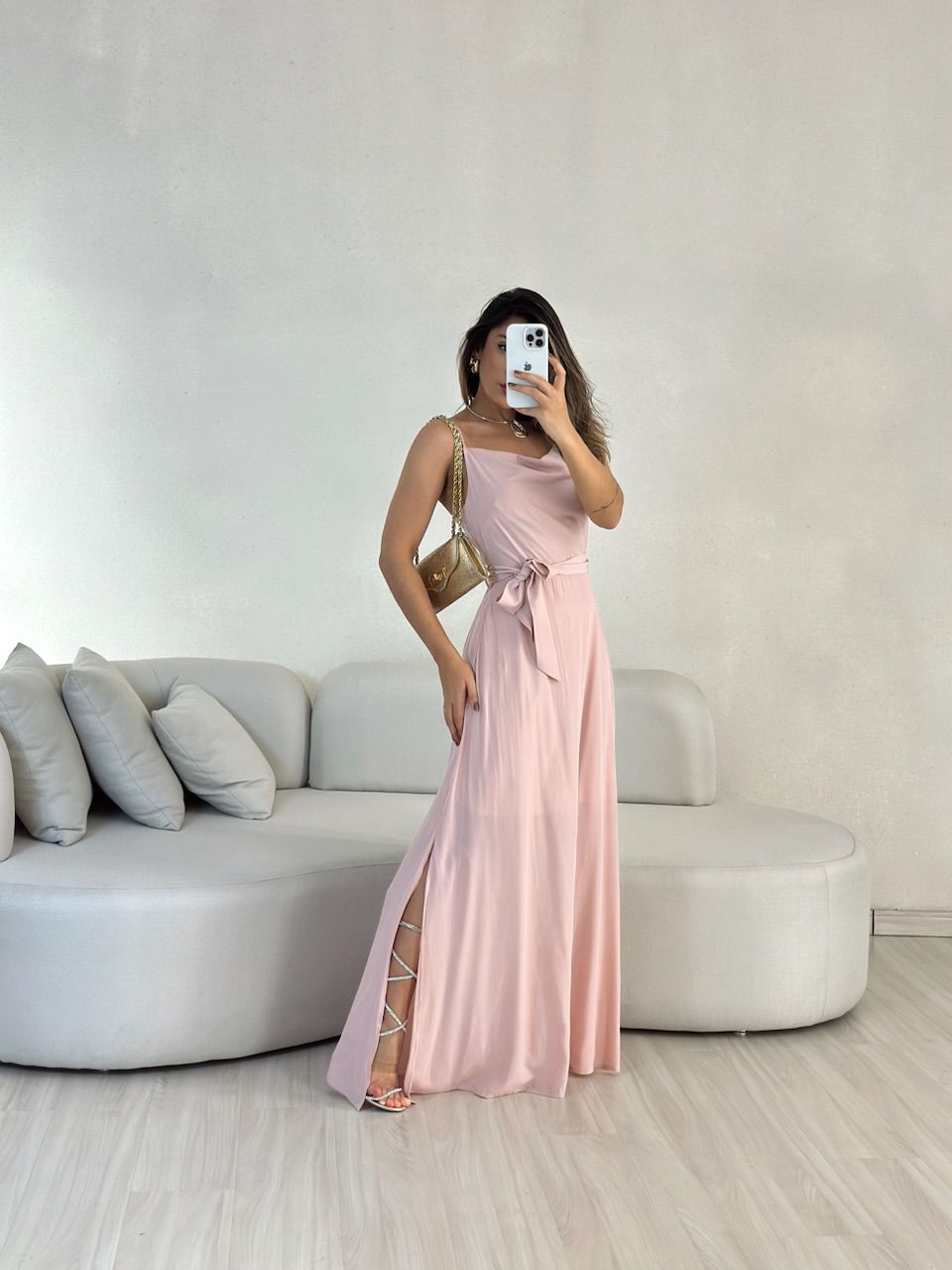 VESTIDO VANESSA ALÇA Rosê