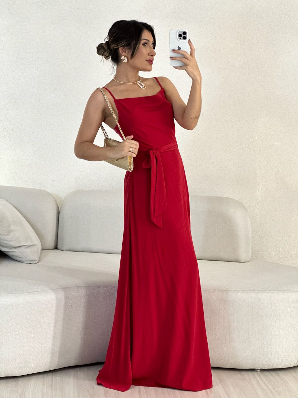 VESTIDO VANESSA ALÇA vermelho
