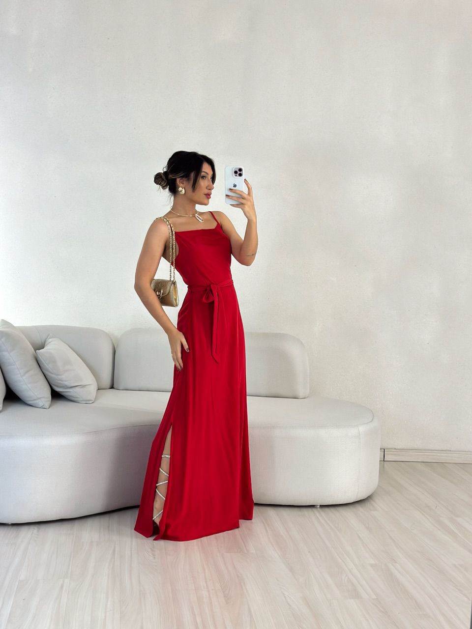 VESTIDO VANESSA ALÇA vermelho - 0054950006 - CAROLLA FERRARO