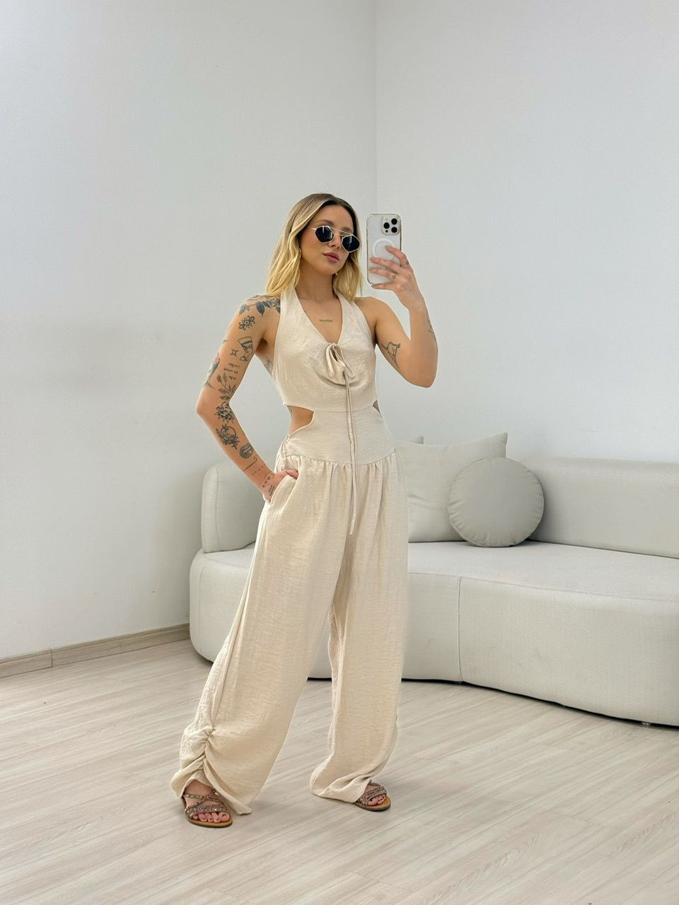 MACACÃO DUDA AMARRAÇÃO CRU - 0066980132 - CAROLLA FERRARO