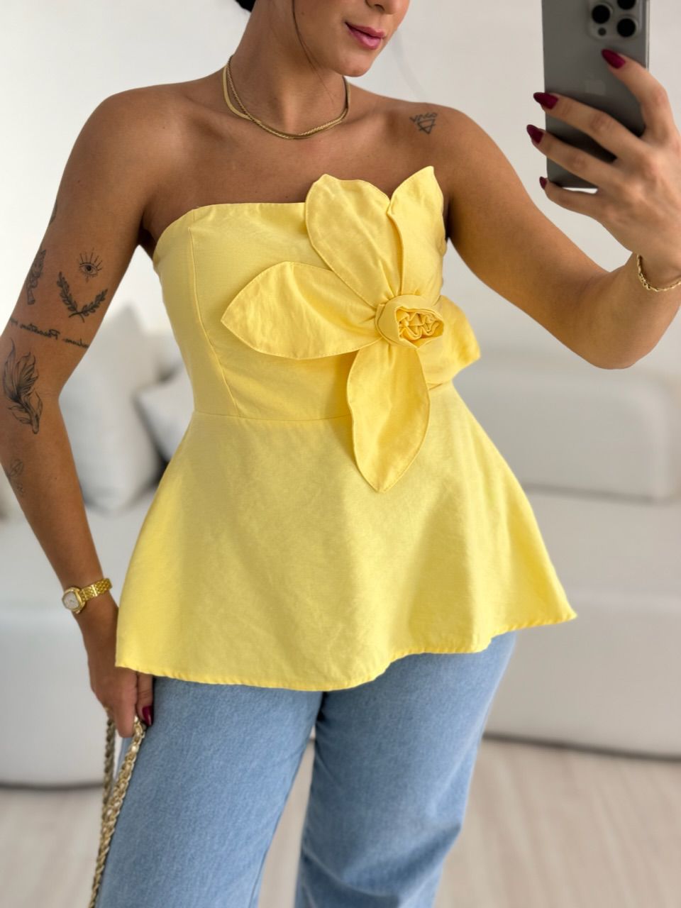 BLUSA FERNANDA 02 TOMARA QUE CAIA AMARELA